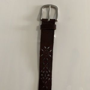 BROWN FLORAL BELT AEO